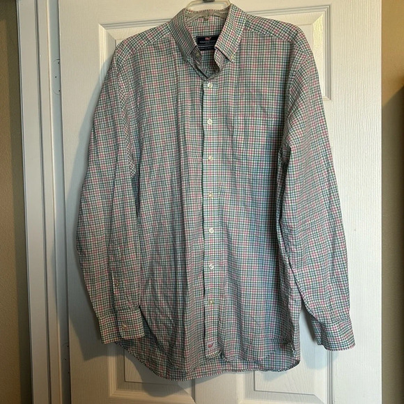 Vineyard Vines Murray men’s plaid long sleeve button down shirt size large - Picture 1 of 8